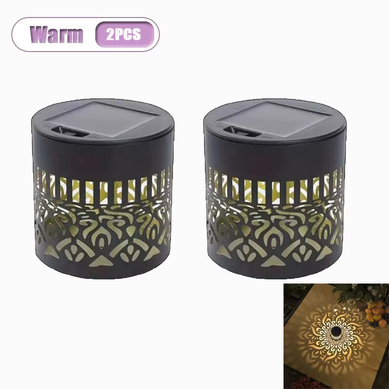 1/4Pcs Solar Powered Flower Wall Lamp Sunflower Design Mandala Pattern Outdoor Waterproof Garden Decor for Fence Patio
