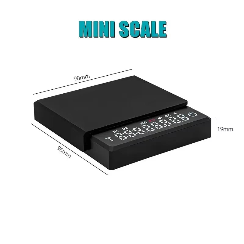 Mini Electronic Coffee Scale Smart Powder Water Ratio USB Silicone Pad High Quality Precision Professional Kitchen Coffee Tools
