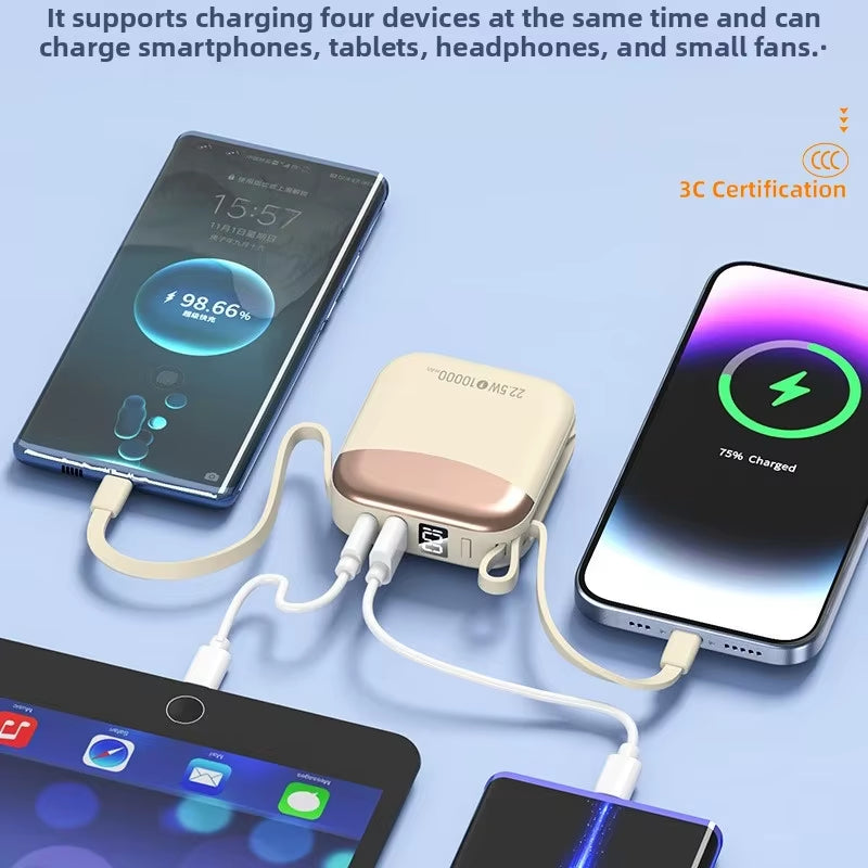 10000Mah Mini Power Bank 66W Fast Charge Portable External Charger for Iphone Xiaomi Huawei Samsung Pocket Travel Use Charger