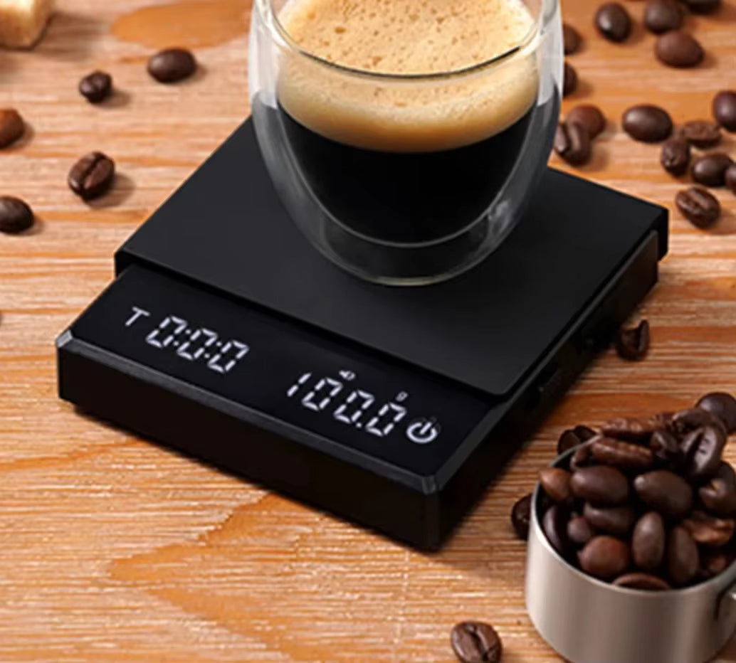 Mini Electronic Coffee Scale Smart Powder Water Ratio USB Silicone Pad High Quality Precision Professional Kitchen Coffee Tools
