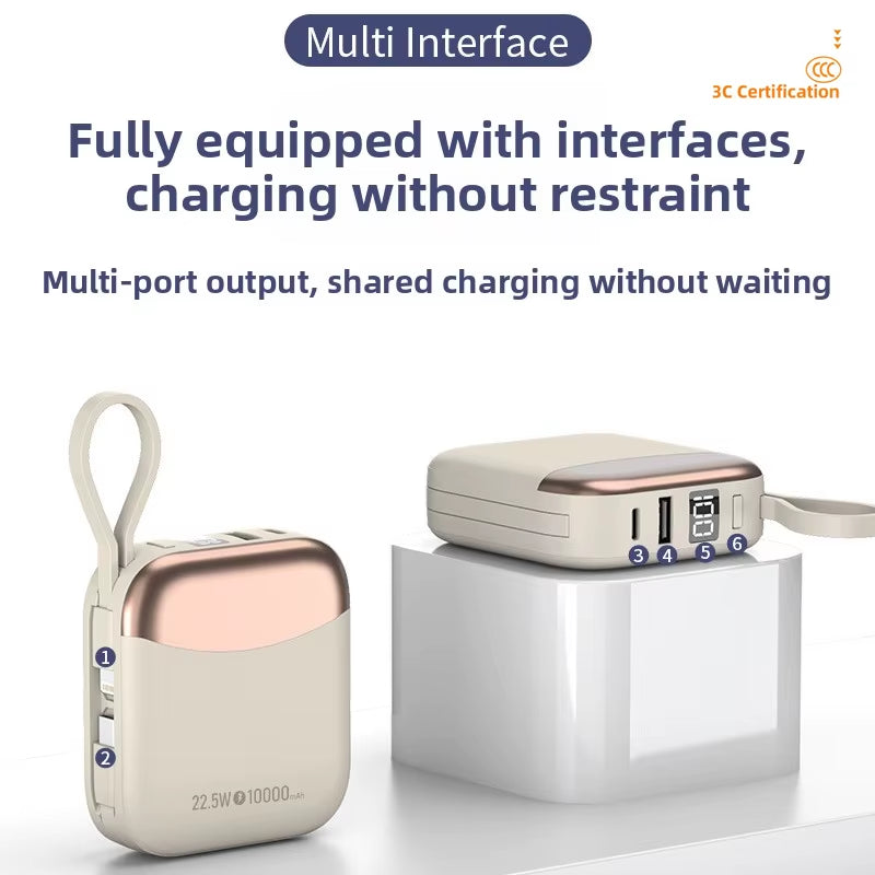 10000Mah Mini Power Bank 66W Fast Charge Portable External Charger for Iphone Xiaomi Huawei Samsung Pocket Travel Use Charger