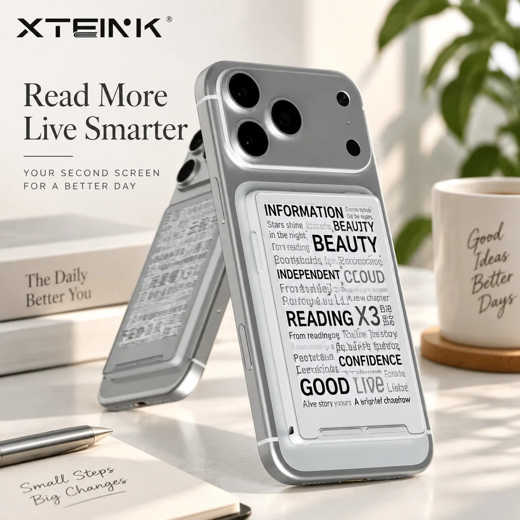 Xteink X3 Magnetic E Ink Pocket Ereader 3.7 Inch Eye Care No Flicker Low Blue Lightportable Phone Back Magsafe Reading Device