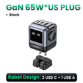65W Gan Charger Uno Robot Design Quick Charge 4.0 3.0 PPS for Iphone 18 17 Pro Macbook Air Laptop Tablet PD Fast Charger