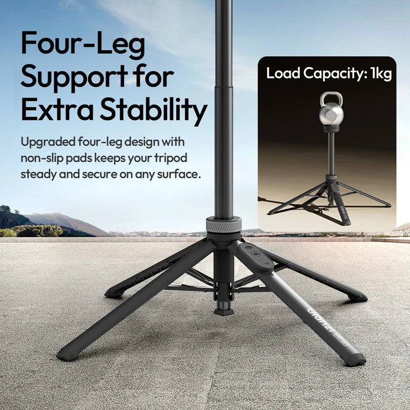 MT-85 Automatic Phone Tripod Magsafe Selfie Stick for Iphone 17 16 15 Pop Open Tripod Floor Stand for Outdoor Travel Vlog