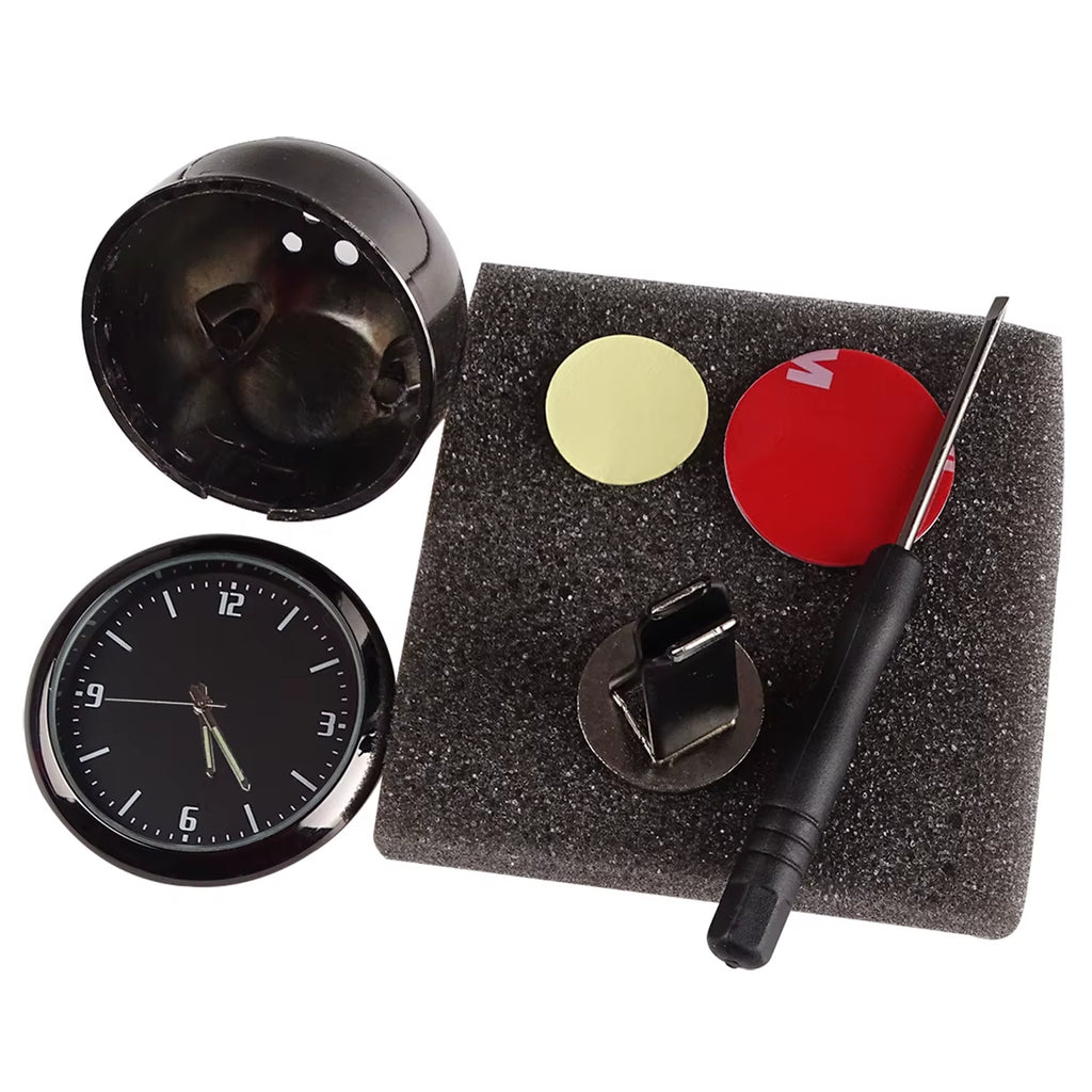 Car Dashboard Clock Waterproof Electronic Quartz Watch Mini Luminous Auto Interior Decoration Stick-On Time Display Accessories