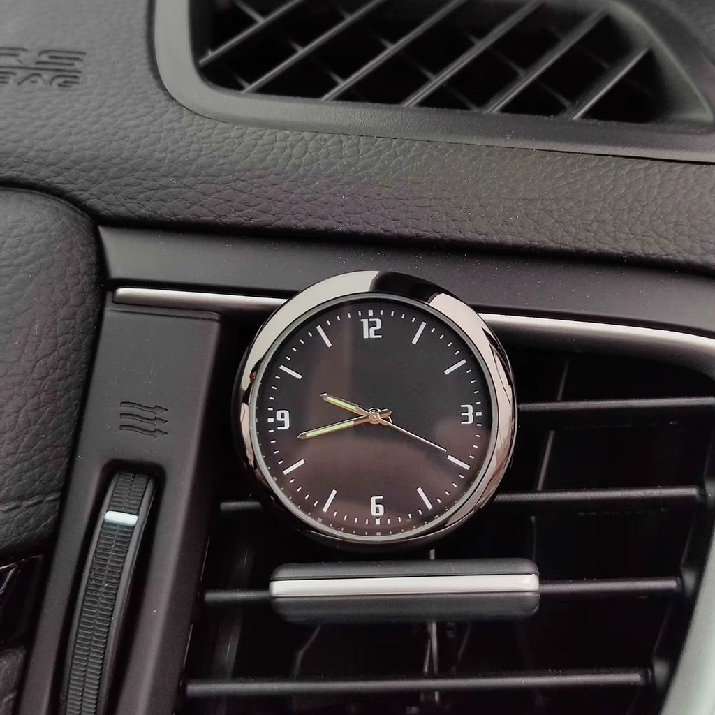 Car Dashboard Clock Waterproof Electronic Quartz Watch Mini Luminous Auto Interior Decoration Stick-On Time Display Accessories