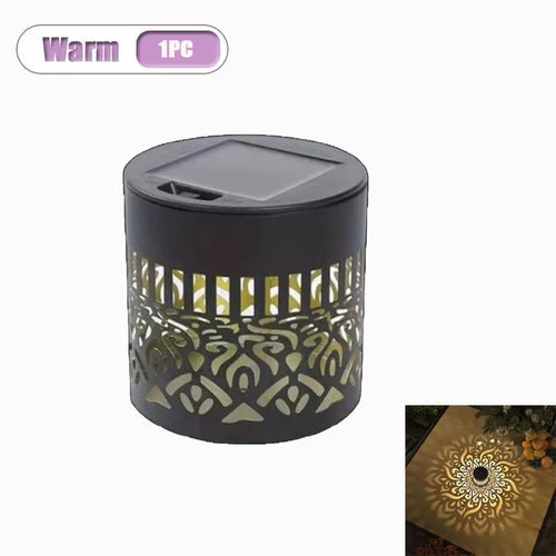 1/4Pcs Solar Powered Flower Wall Lamp Sunflower Design Mandala Pattern Outdoor Waterproof Garden Decor for Fence Patio
