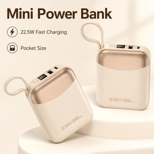 10000Mah Mini Power Bank 66W Fast Charge Portable External Charger for Iphone Xiaomi Huawei Samsung Pocket Travel Use Charger